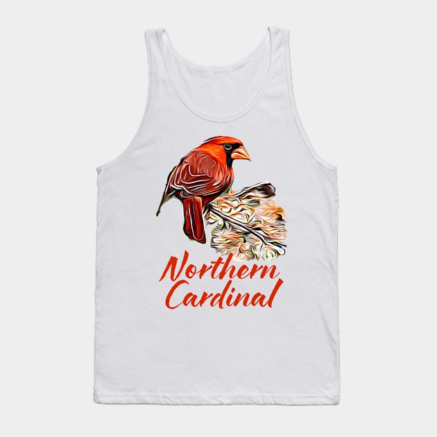 Northern Cardinal Red Tank Top by Ripples of Time